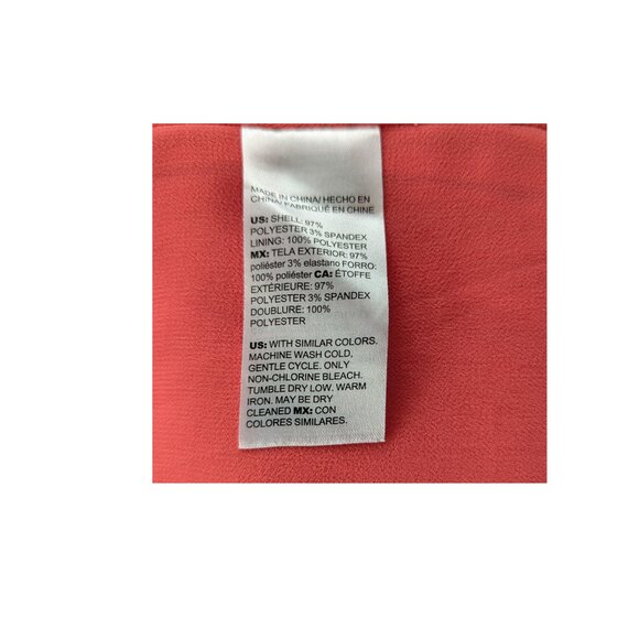 WHBM Coral Halter Ruffle Neck Sleeveless Blouse Top Size 6 EUC 🌺 - Picture 5 of 5